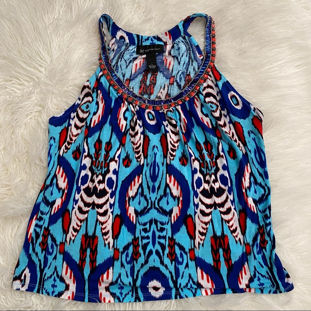 🥳🎈INC Paisley Halter Top sz L